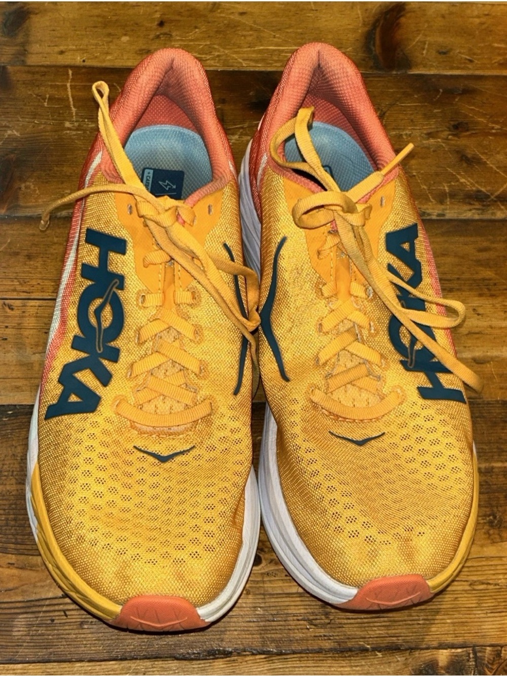 Hoka One One Men’s 9.5 Women’s 10.5 U Rocket X Running Sneaker Shoes.